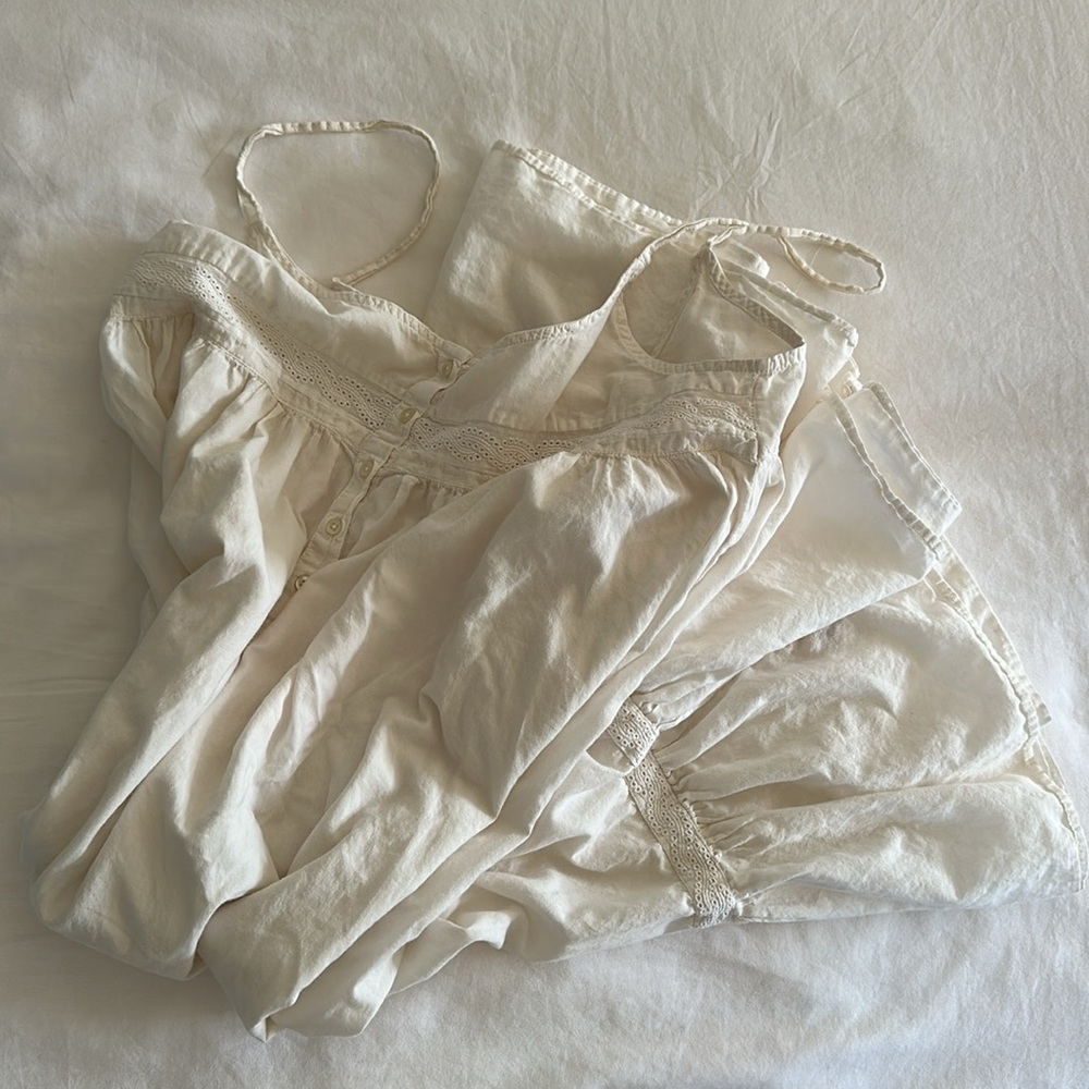 THE GREAT THE EYELET RUFFLE TANK NIGHT DRESS, 1 - Picture 8 of 13